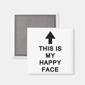 Aimant C'est mon joyeux visage (Recto/Verso)