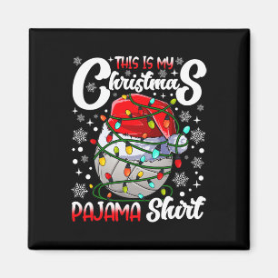 Aimant C'Est Mon Pajama De Noël Volleyball Xmas Arbre L