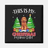 Aimant C'Est Mon Pajama Goldendoodle Chien De Noël (Devant)