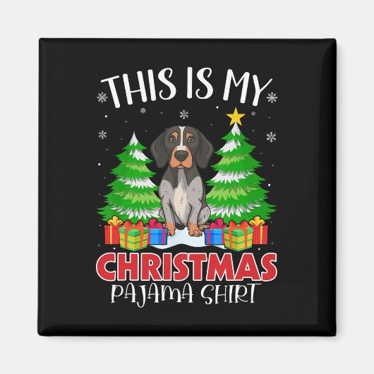 Aimant C'Est Mon Pyjama De Noël Pointer Chien Xm (Devant)