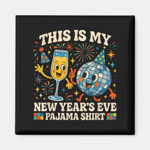 Aimant C'est mon pyjama du Nouvel An drôle cadeau rétro