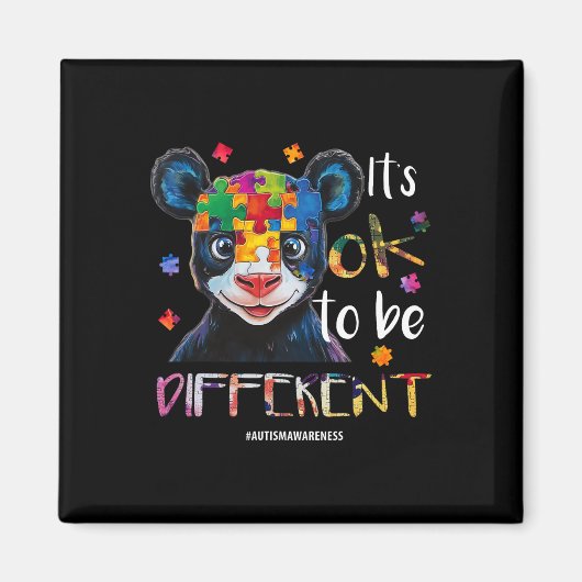 Aimant C'est Ok Pour Être Différent - Panda de Sensibilis (Devant)