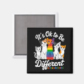Aimant C'est Ok Pour Être Différent Puzzle Chat Mignon Se (Recto/Verso)