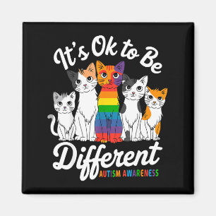 Aimant C'est Ok Pour Être Différent Puzzle Chat Mignon Se