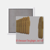 Aimant C'est parce que je suis gingembre, n'est-ce pas ?  (Recto/Verso)