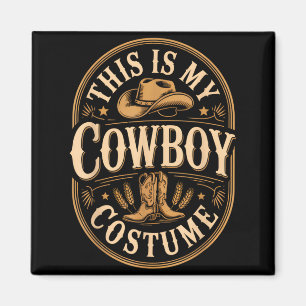 Aimant C'est un badge vintage de costume de cowboy bottes