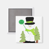 Aimant C'est un bonhomme de neige magique (Recto/Verso)