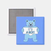 Aimant C'est Un Garçon Bleu Ours (Recto/Verso)