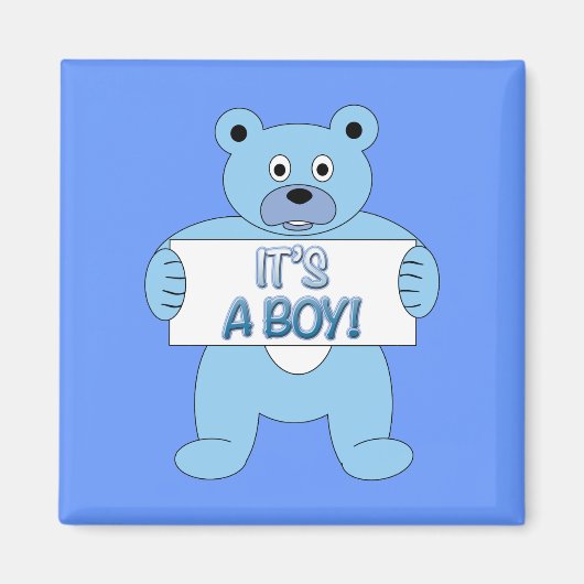 Aimant C'est Un Garçon Bleu Ours (Devant)