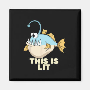 Aimant C'Est Un Pêcheur Monstre Poisson Pêcheur Pêcheur D