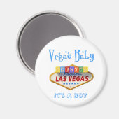 Aimant C'est un petit garçon Vegas Baby Faire-part ! (Recto/Verso)