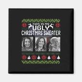Aimant C'est un vilain pull de Noël Joe Biden Harris (Devant)