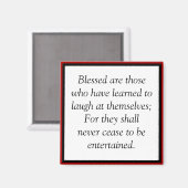 Aimant C'est une bénédiction d'apprendre à rire de soi (Recto/Verso)