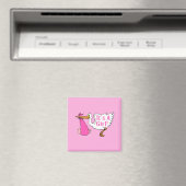Aimant C'est une fille (Stork And Bundle) (In Situ (Lave-vaisselle))