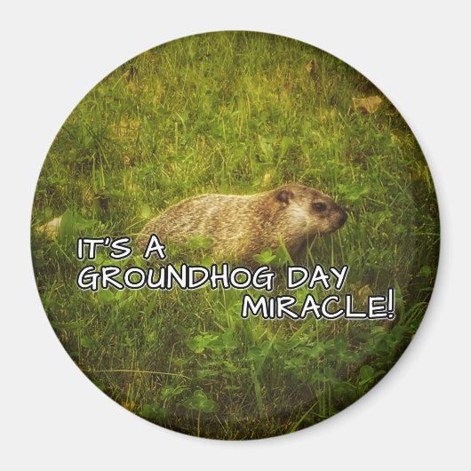 Aimant C'est une journée de miracle de la marmotte (Devant)
