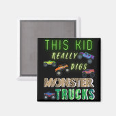 Aimant Cet Enfant A Vraiment Digéré Des Camions Monster (Recto/Verso)