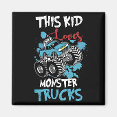 Aimant Cet Enfant Aime Les Camions Monster Tee (Devant)