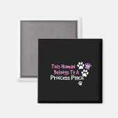 Aimant Cet être humain appartient à une princesse Pooch (Recto/Verso)