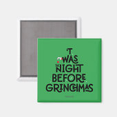 Aimant 'C'était la nuit avant Grinchmas (Recto/Verso)