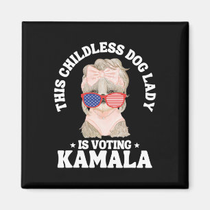 Aimant Cette Dame De Chien Sans Enfant Vote Kamala 2024 F