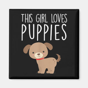 Aimant Cette Fille Aime Les Marionnettes Drôle Chien Chie