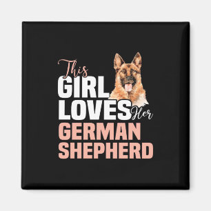 Aimant Cette Fille Aime Son Berger Allemand