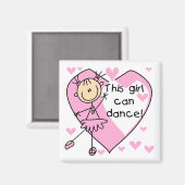 Aimant Cette fille peut danser T-shirts et cadeaux (Recto/Verso)