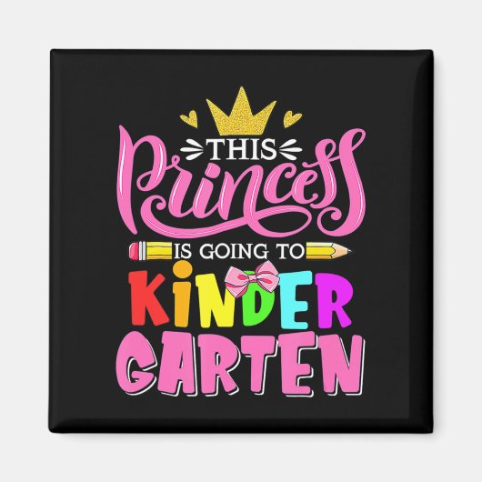 Aimant Cette Princesse Va Au Jardin D'Enfants Pour Reveni (Devant)