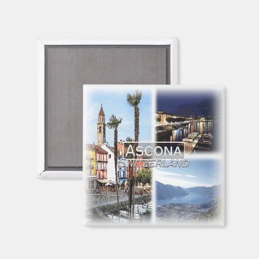 Aimant CH0280 Europe, Suisse, Ascona, Frigo (Recto/Verso)