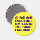 AIMANT CHACUN SOURIT DANS LA MÊME LANGUE (Recto/Verso)