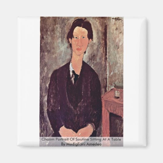 Aimant Chaiim Portrait De Soutine Assis À Une Table (Devant)