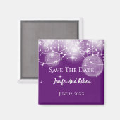 Aimant Chaîne de lumières et d'étoiles mariage Enregistre (Recto/Verso)