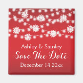 Aimant Chaîne de lumières, mariage de flocon de neige Enr (Devant)