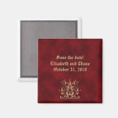 Aimant Chaînes cardiaques gothique Enregistrer la date (Recto/Verso)