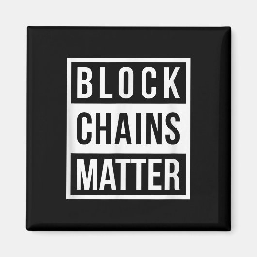 Aimant Chaînes de blocs - Drôle Blockchain cadeau Crypto (Devant)