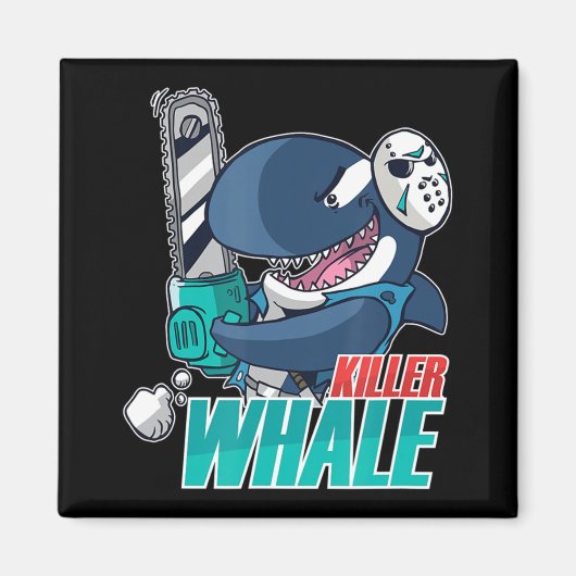 Aimant Chainsaw Killer Whale Costume Amusant Orca Hallowe (Devant)