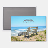 Aimant Chaise banc surplombant l'océan (Recto/Verso)