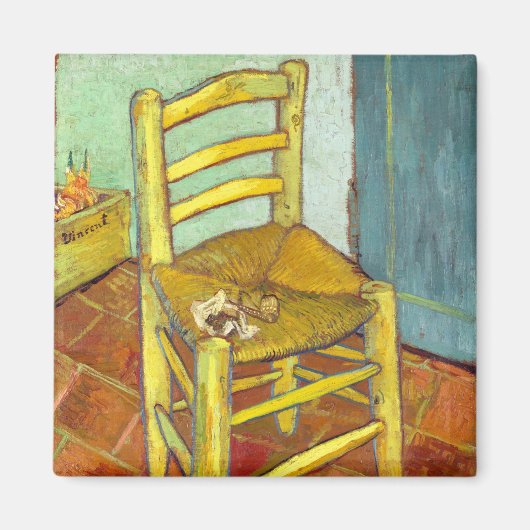 Aimant Chaise de Vincent Van Gogh avec pipe (Devant)