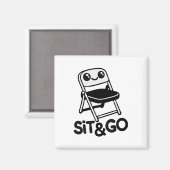 Aimant Chaise pliante assise et marche (Recto/Verso)