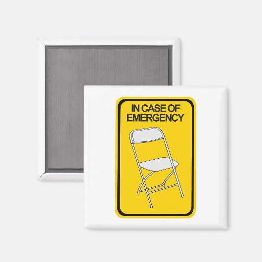 Aimant Chaise pliante En coque d'urgence (Recto/Verso)