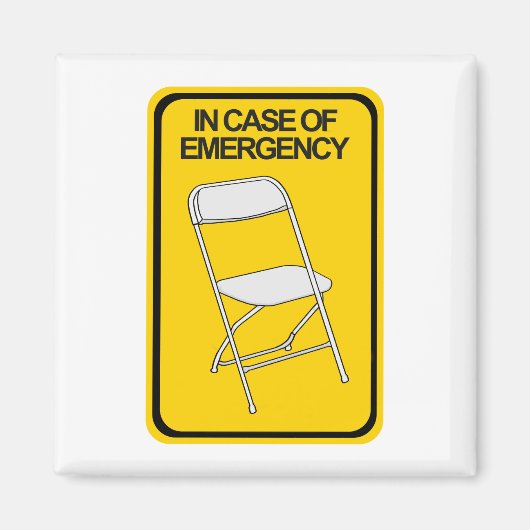 Aimant Chaise pliante En coque d'urgence (Devant)