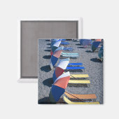 Aimant Chaises Vacantes Sur La Plage (Recto/Verso)