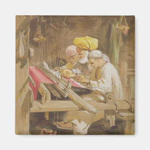 Aimant Châles de cachemire : Tissage, 1863 (chromolitho)