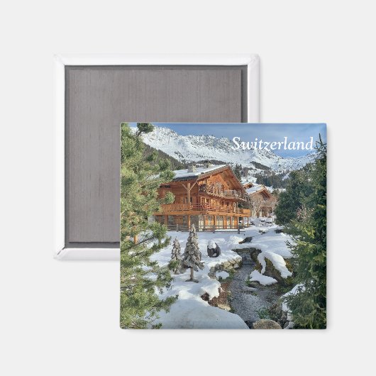 Aimant Chalet suisse (Recto/Verso)