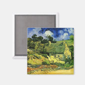 Aimant Chalets à chaume, Cordeville par Vincent van Gogh (Recto/Verso)