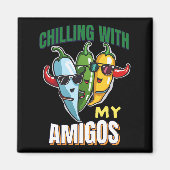 Aimant Chaleur Avec Mon Amigos Cinco De Mayo Chilly Peppe (Devant)