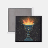 Aimant Chalice flamboyant dans le ciel (Recto/Verso)