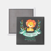 Aimant Chalkboard Aquarelle Lion Merci (Recto/Verso)