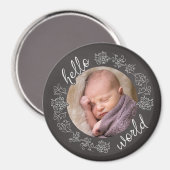 Aimant Chalkboard Hello Baby's First Personnalisé (Recto/Verso)