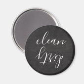 Aimant Chalkboard Look Script moderne Lave-vaisselle Magn (Recto/Verso)